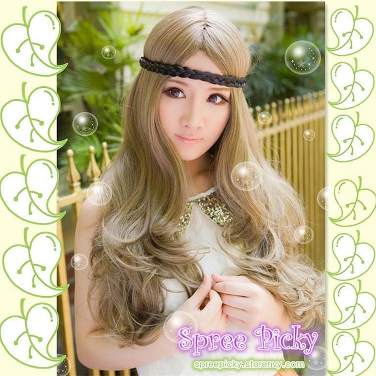 Retro linen long curly wig SP130120