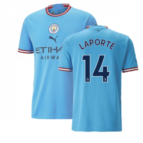 Manchester City Aymeric Laporte 14 Home Shirt Kit 2022-2023