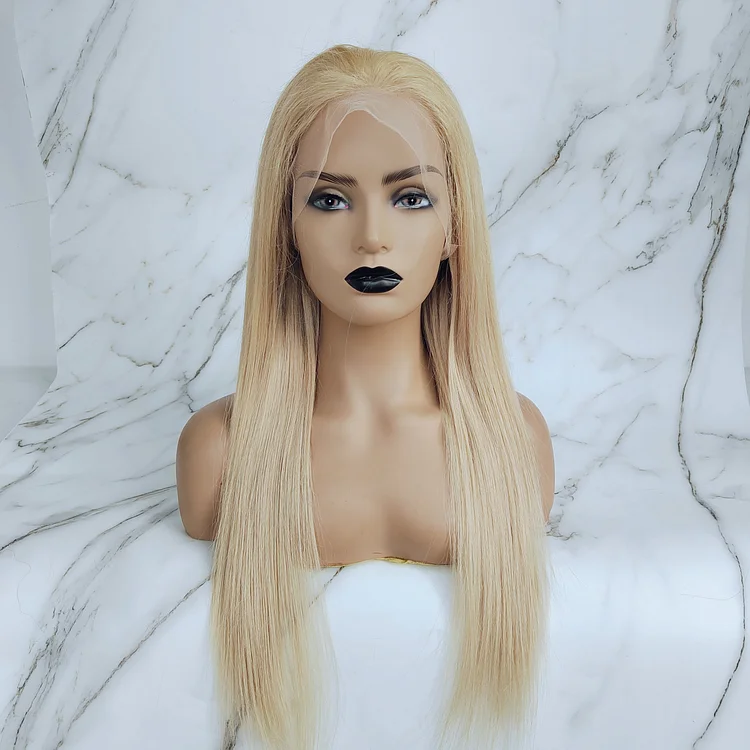 Ash Blonde Transparent Full Frontal Lace Wig CW