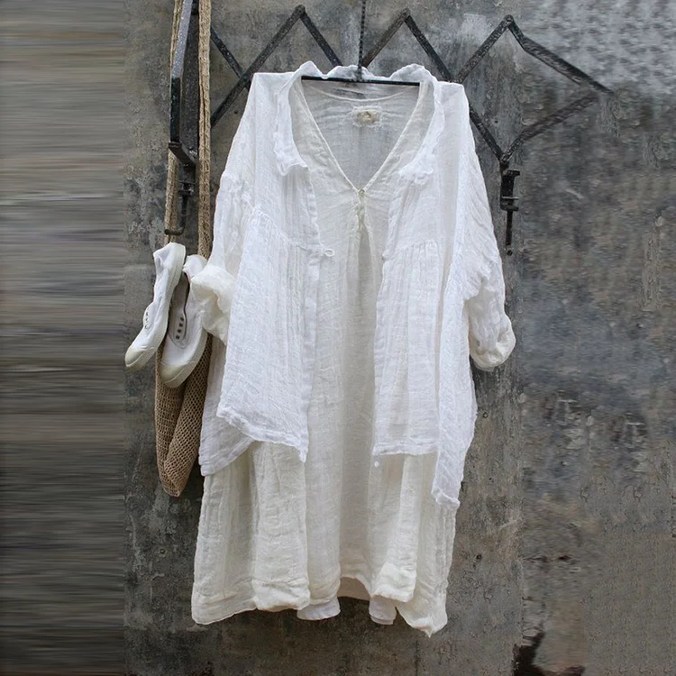 Solid Color Simple Long Sleeve Shirt