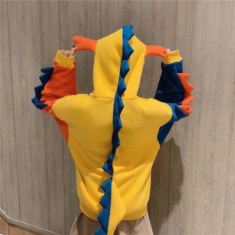 Yellow/Green/Orange Cute Dinosaur Hoodie Jumper SP14783