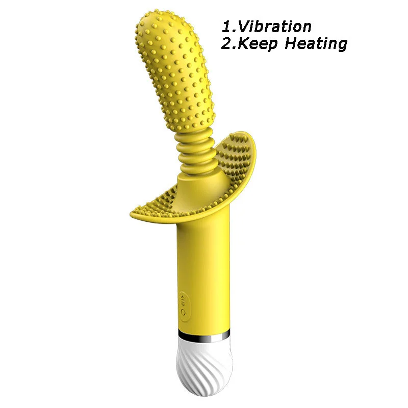 Powerful Heating Thrusting Clitoris Vibrator Masturbation Vibrating Dildo For Women - Rose Toy