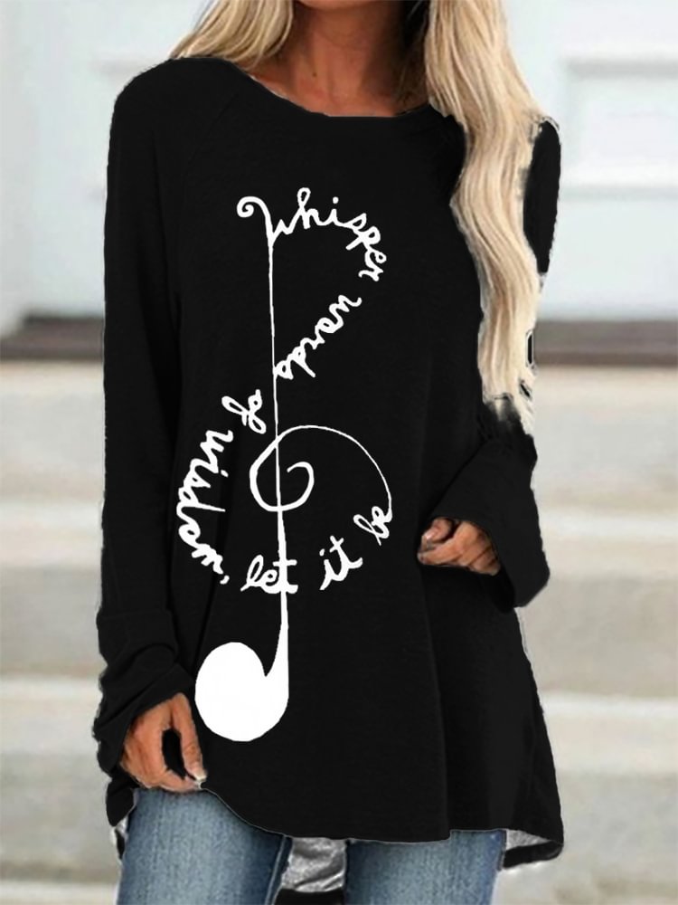 Comstylish Let It Be Treble Clef A Line Women's T Shirt