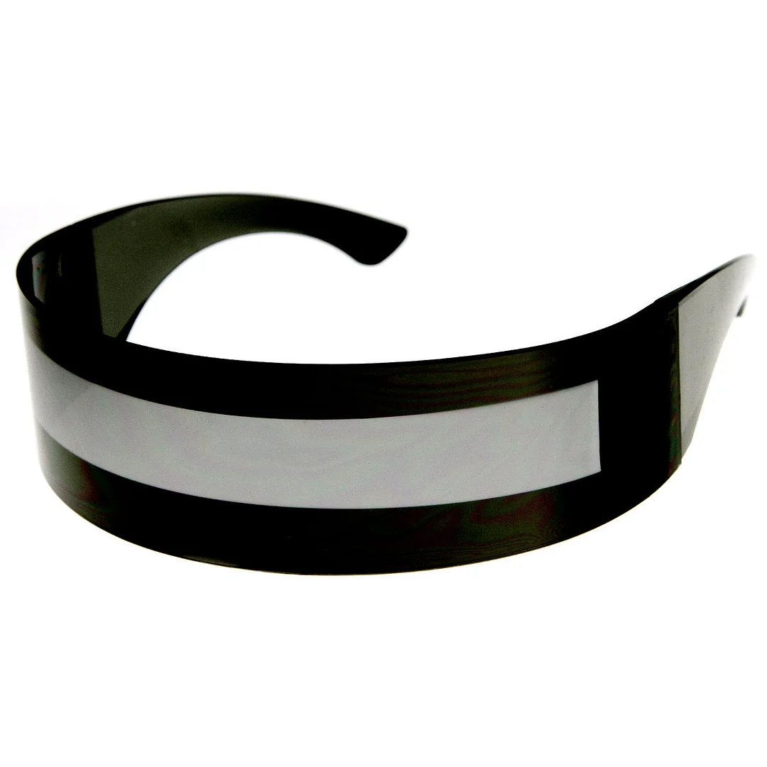 Futuristic Monoblock Daft Punk Wrap Shield glasses