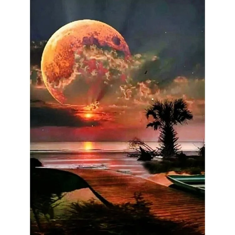 Sunset Glow Round Full Drill Diamond Painting 30X40CM(Canvas) gbfke