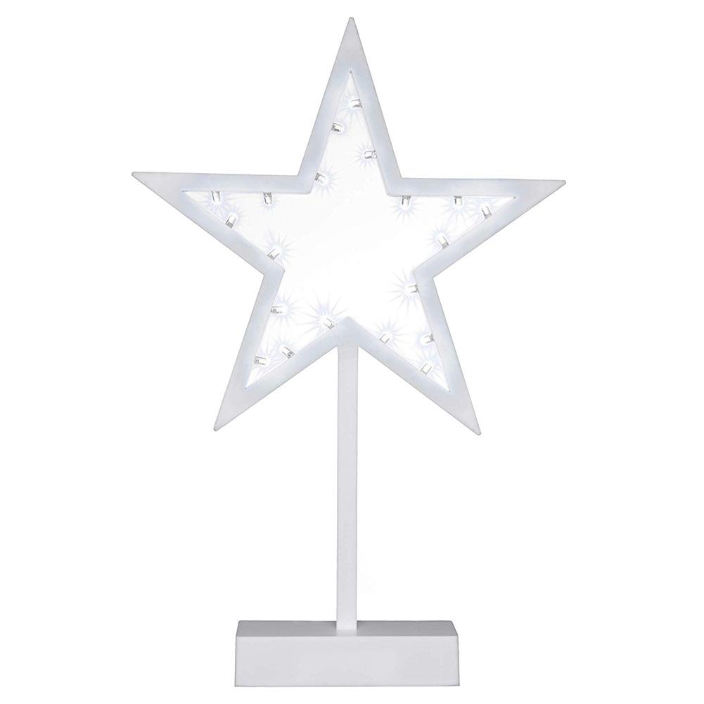 Star Shape LED White Frame Warm White Battery Power Xmas-Night Light, 501 Original
Star Shape LED White Frame Warm White Battery Power Xmas-Night Light, 501 Original