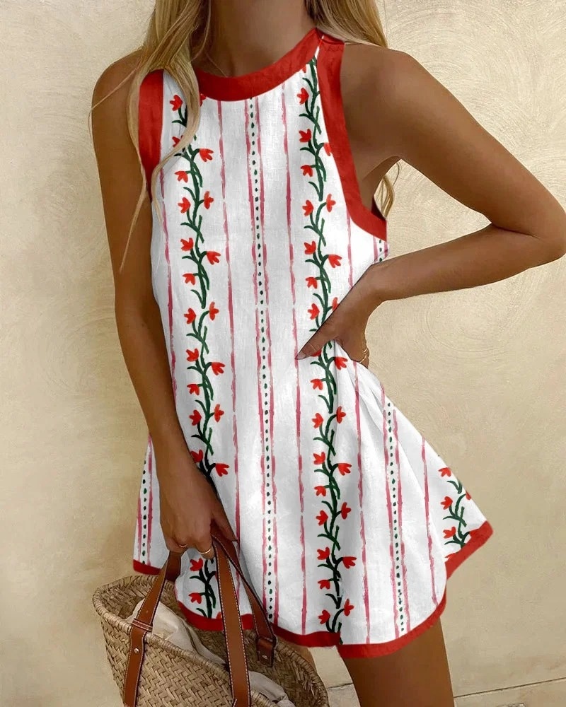 Women's Vintage Crow Art Print Dress main image 0