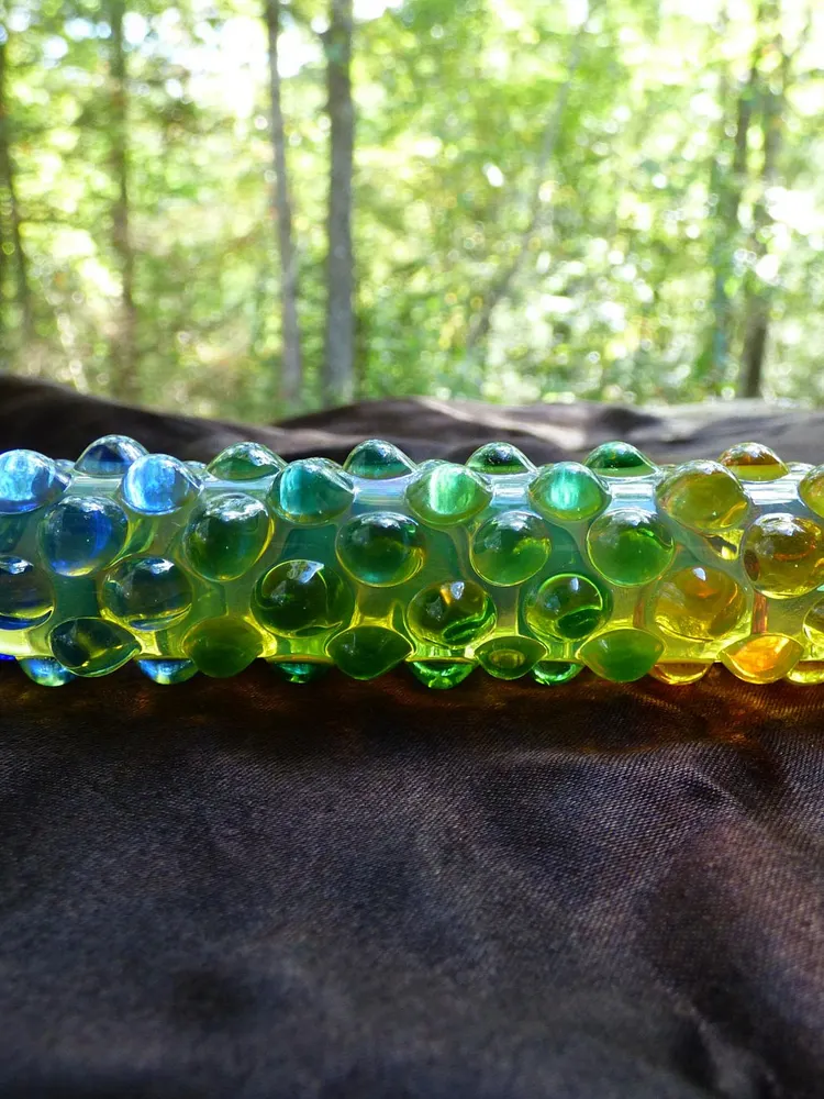 pornhint Pornhint Hand Blown Rainbow Glass Massage/Acupressure Tool bullet vibrators