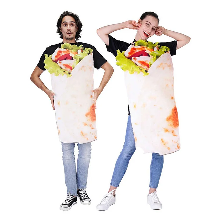 Adult Unisex Pizza Food Smocked Stage Performance Outfits Cosplay Costume Hallooween Carnival Suit
