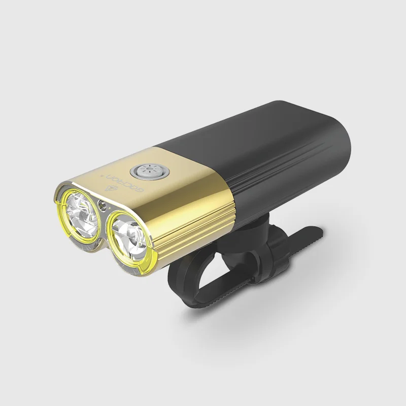 V9D-1800 Gold  Professional Bicycle Headlight &Power Bank