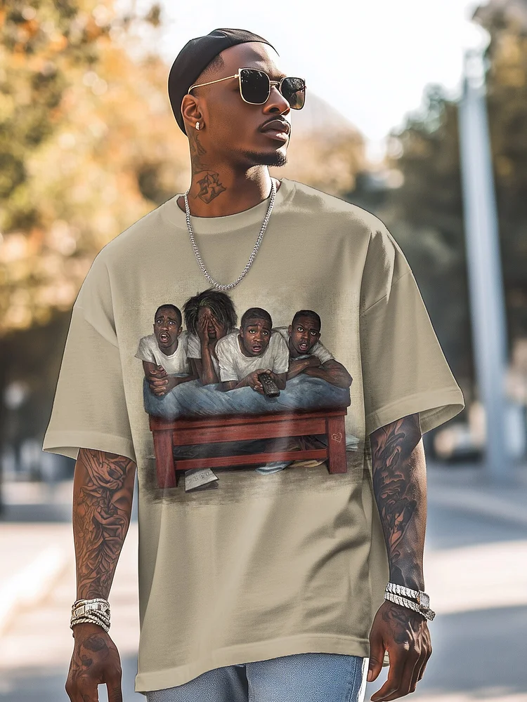 Men's Black History African Illustration Print Casual T-Shirt