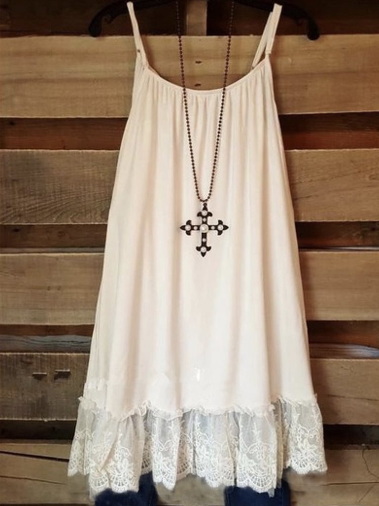 Women Print Splicing Casual Slip Dress P176323079