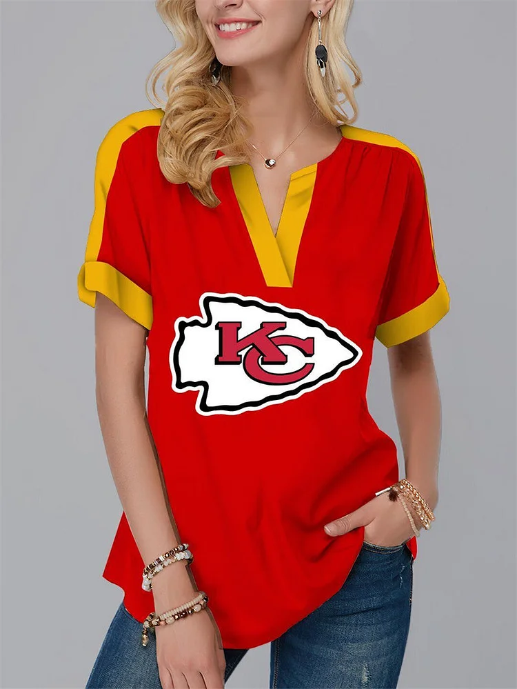 Kansas City Chiefs
Fashion Short Sleeve V-Neck Shirt