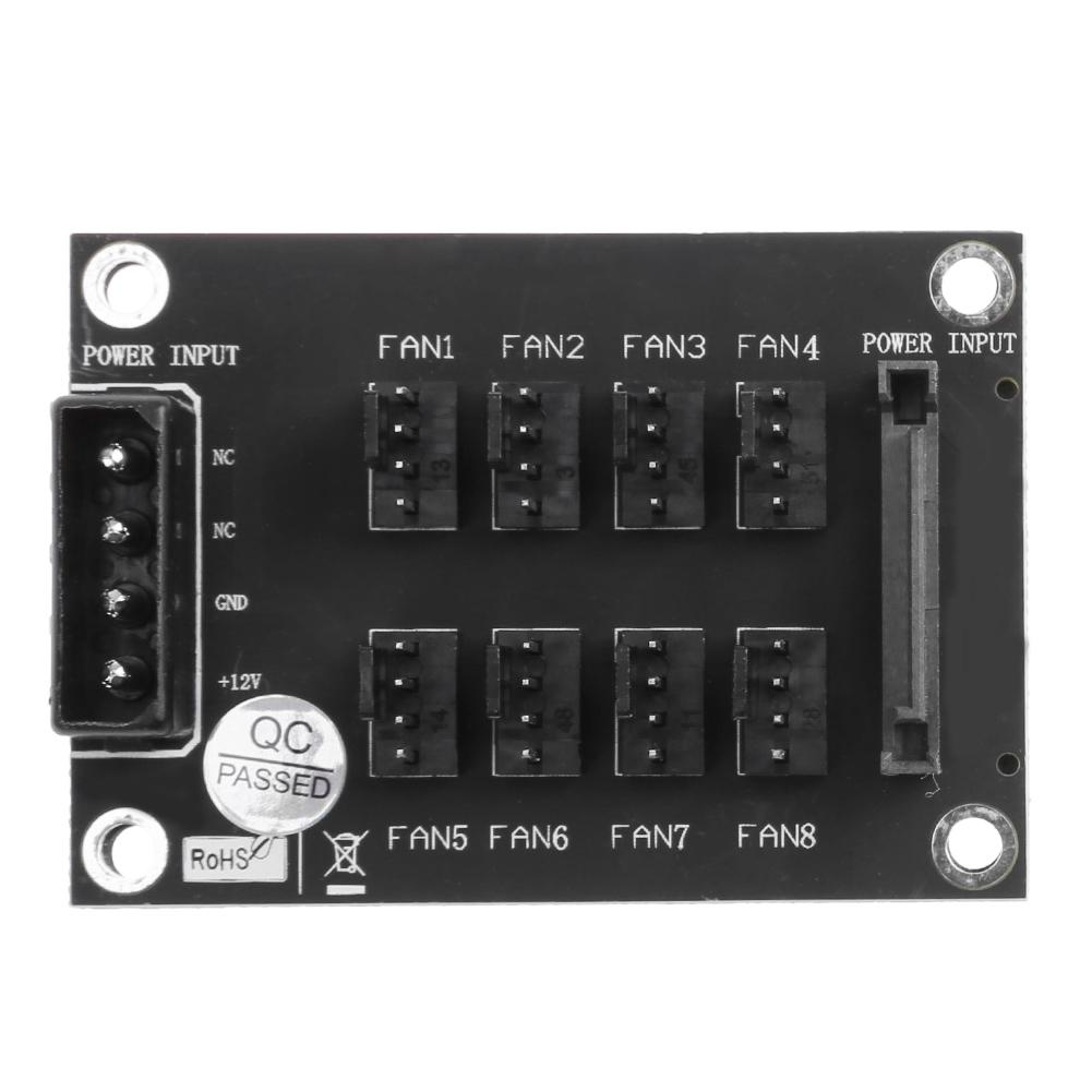 4-Pin or SATA 15-Pin to 8 Way 4-Pin PC Chassis Cooling Fan Splitter Hub, 501 Original
4-Pin or SATA 15-Pin to 8 Way 4-Pin PC Chassis Cooling Fan Splitter Hub, 501 Original
