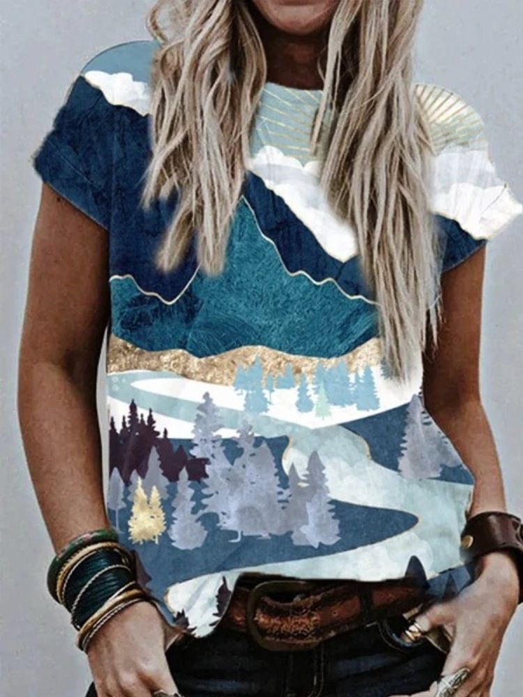 Landscape Inspired Art Print T Shirt