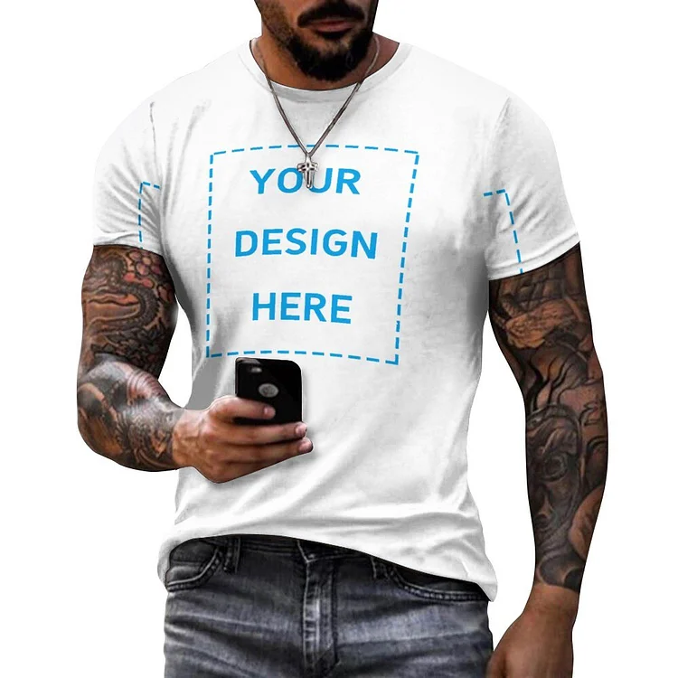 Personalized Men's Cotton All-Over Printing T-Shirt