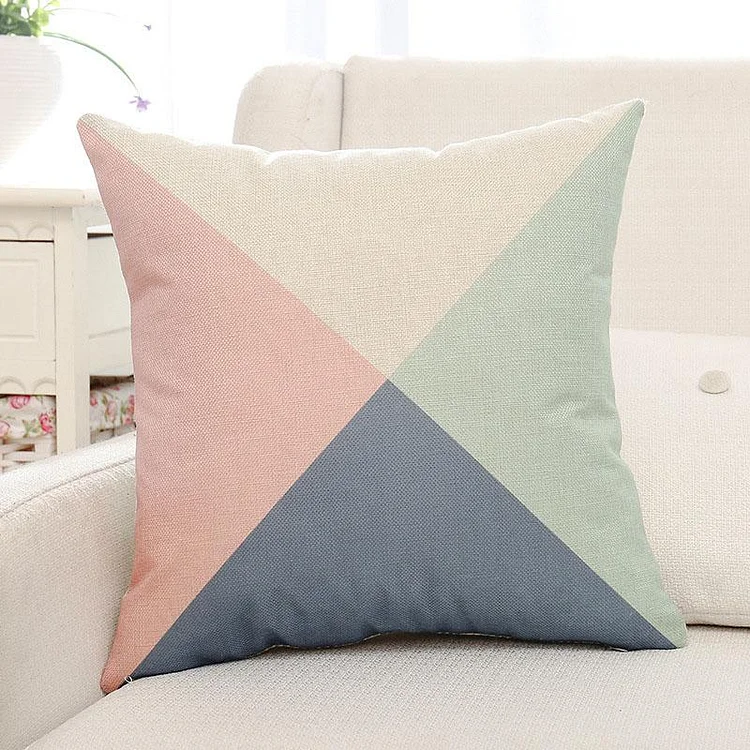 Colorful Geometric Printed Pillow Case