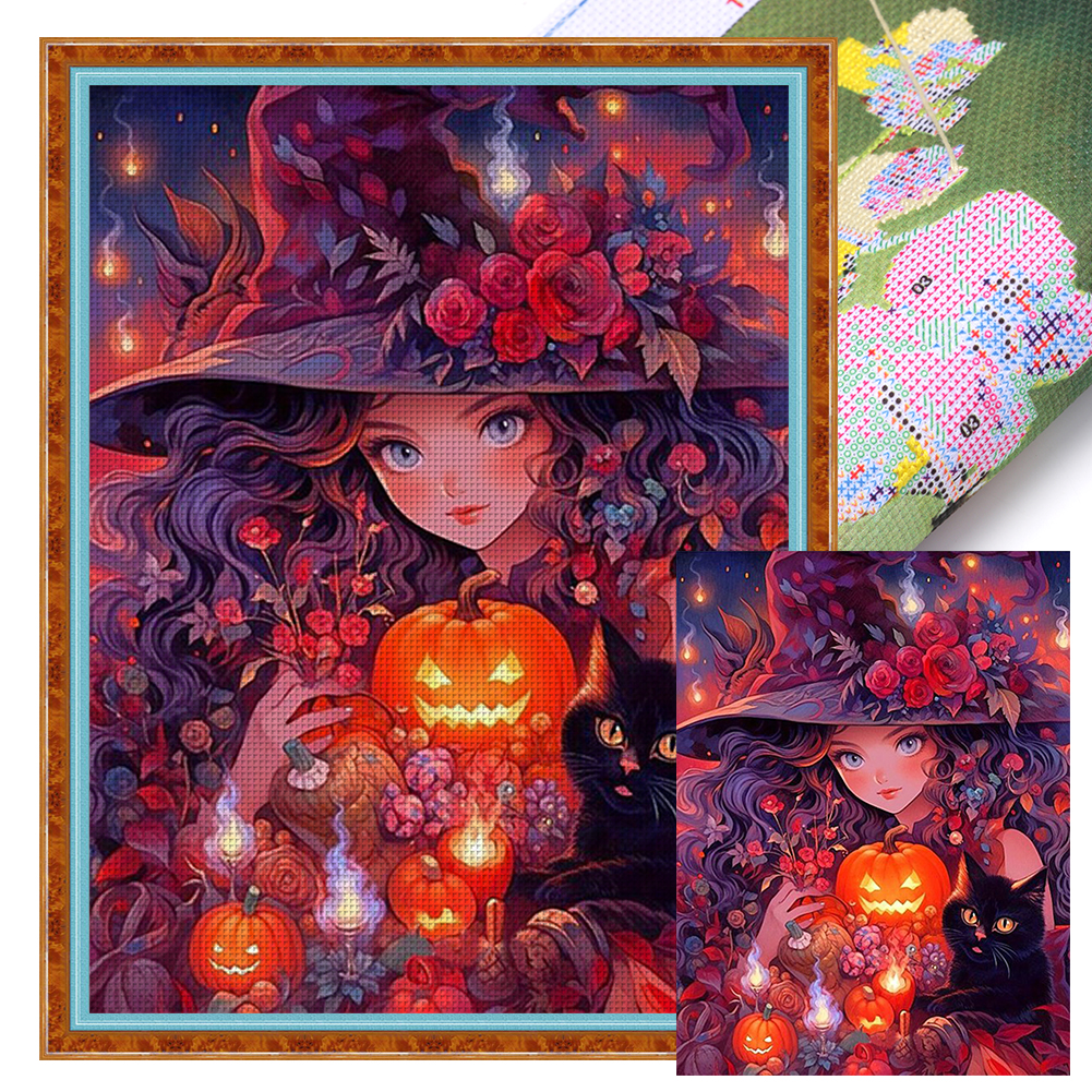 Witches - 11CT Stamped Cross Stitch(50*65cm)