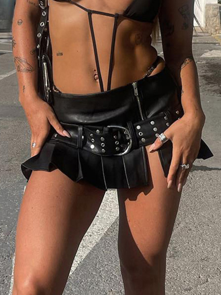 Baddie Pleated Skirt Set