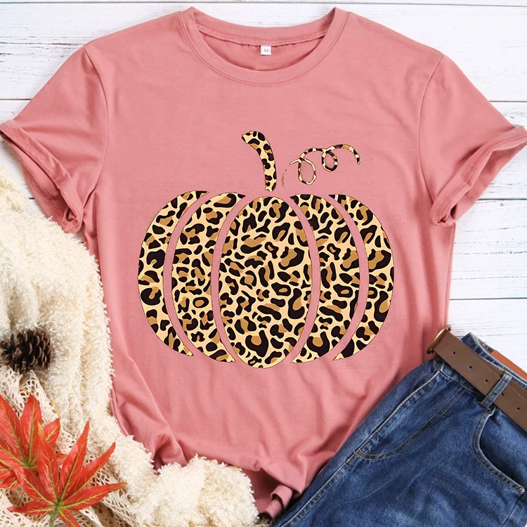 🍁Be Thankful - Happy Fall Leopard Pumpkin Y\'all Pumpkin T-Shirt