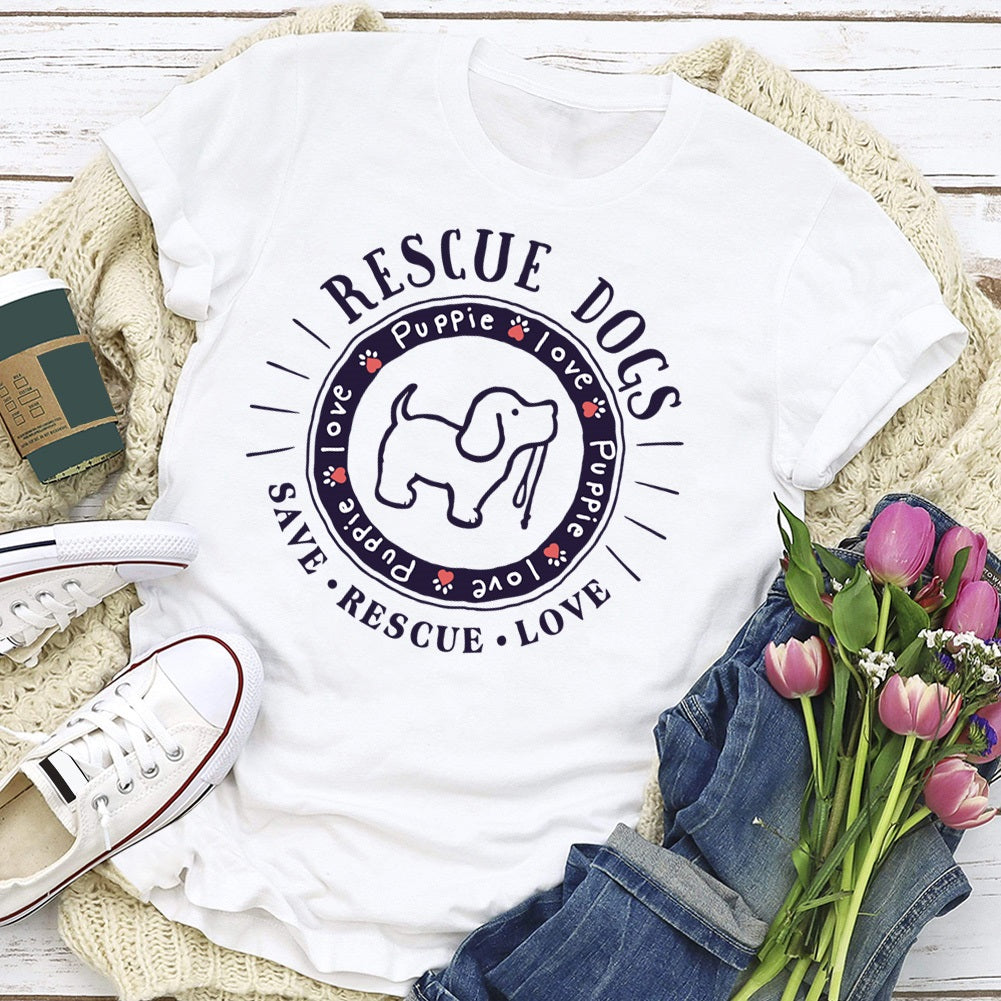 Rescue dogs T-shirt Tee -06671-Guru-buzz