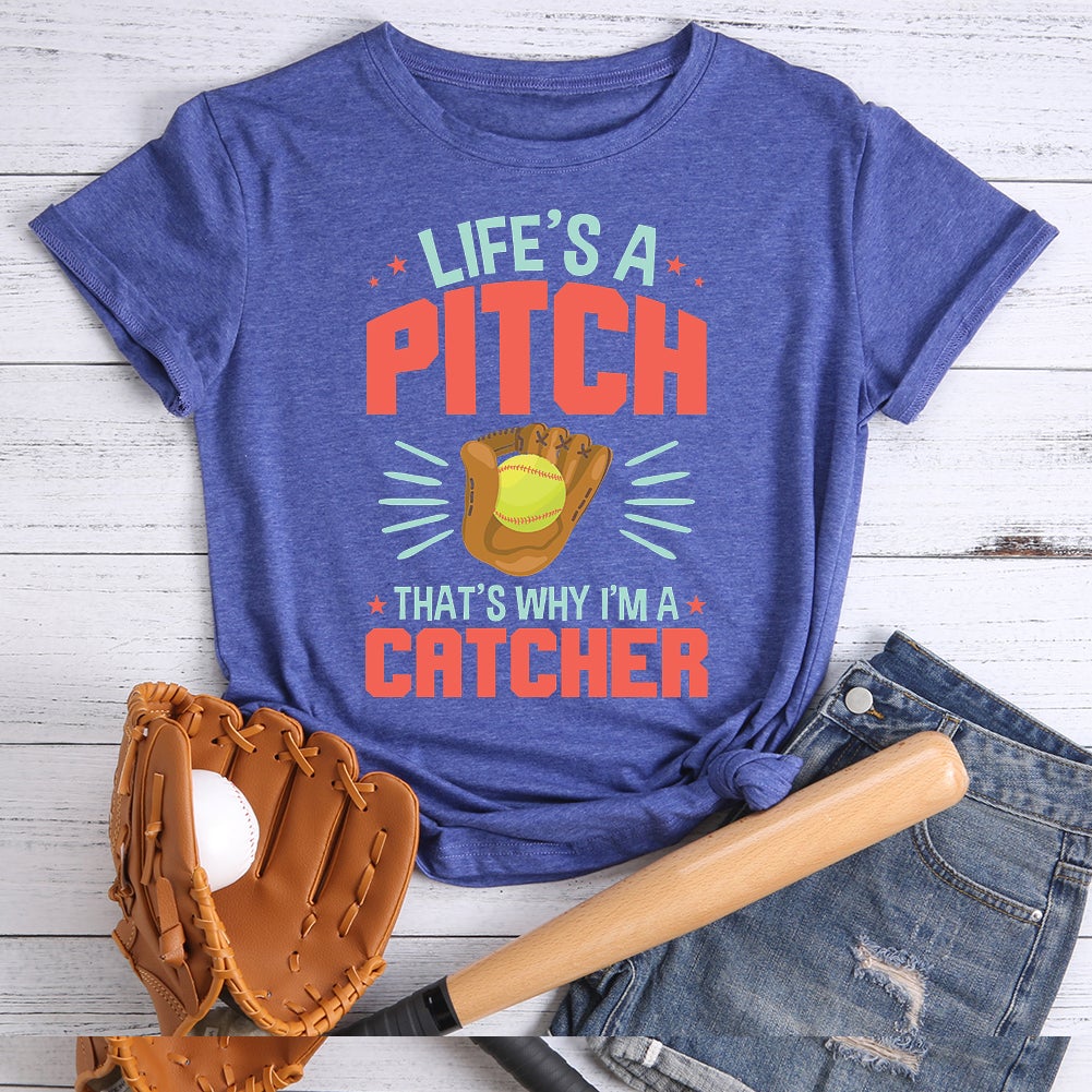 Softball Life\'s A Pitch T-shirt Tee-012937-Guru-buzz