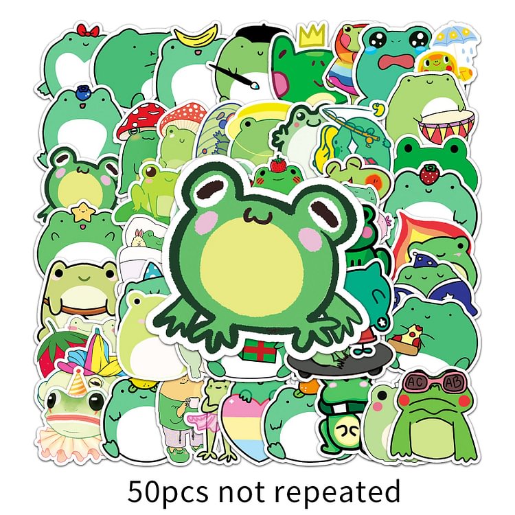 Cute Frog Sticker Animal Stickers pack of 50