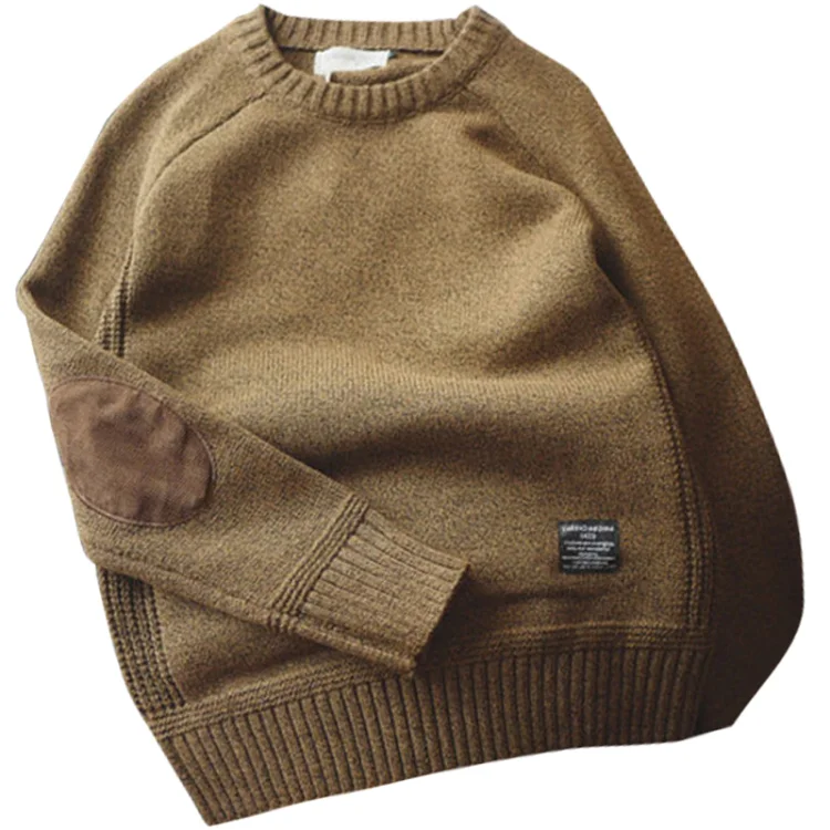 2022 Men Pullover Sweater Autumn New Fashion Casual Loose Thick O-Neck Wool Knitted