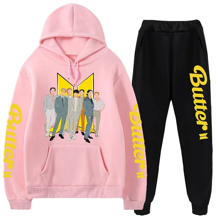 BTS Butter Collective Hoodie Suit