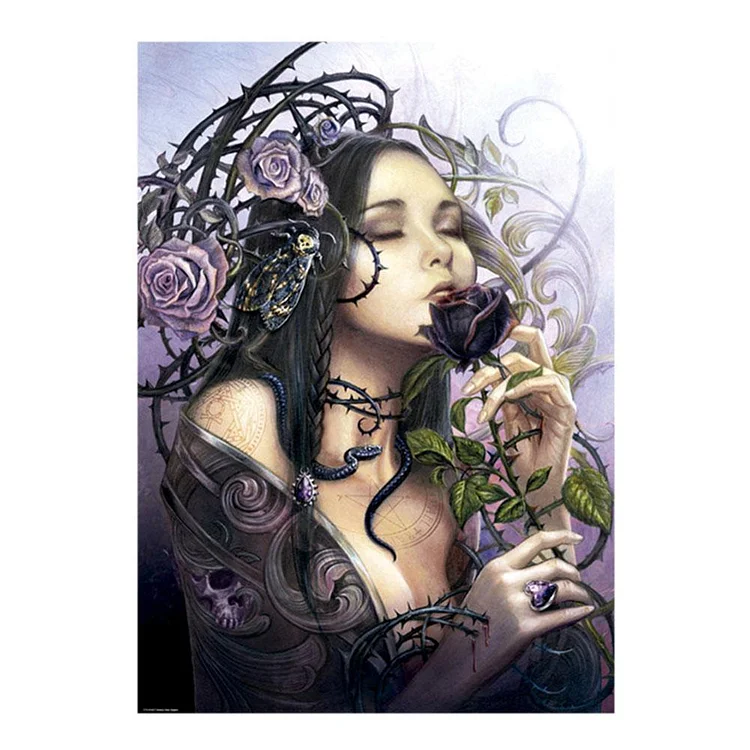Beauty 40x30cm(canvas) partial round drill diamond painting gbfke