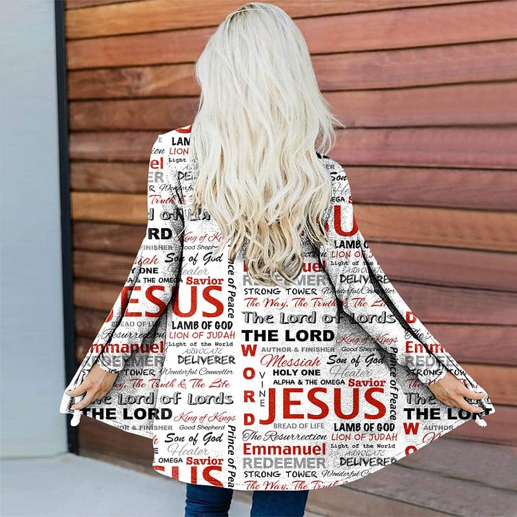VChics Bible Truth Print Long Sleeve Duster Kimono