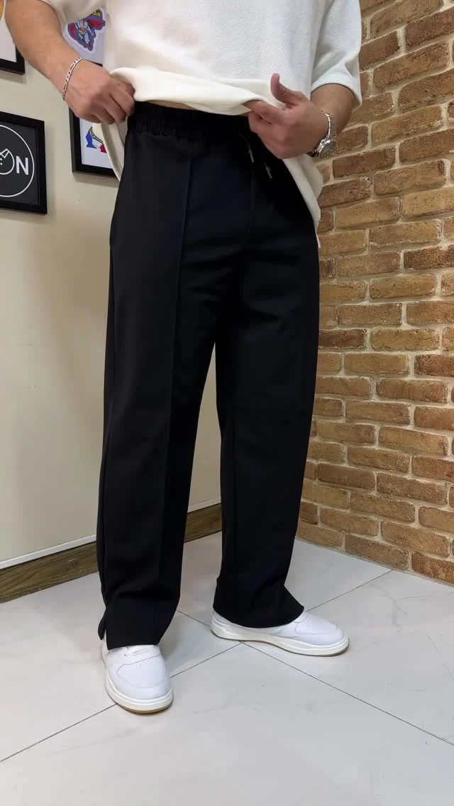 Men's Casual Pants with Elastic Waistband
