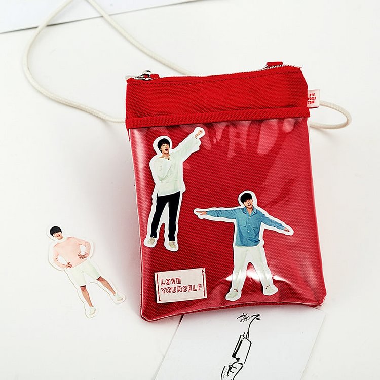 BTS Red Mini Bag Crossbody Zipper Bags