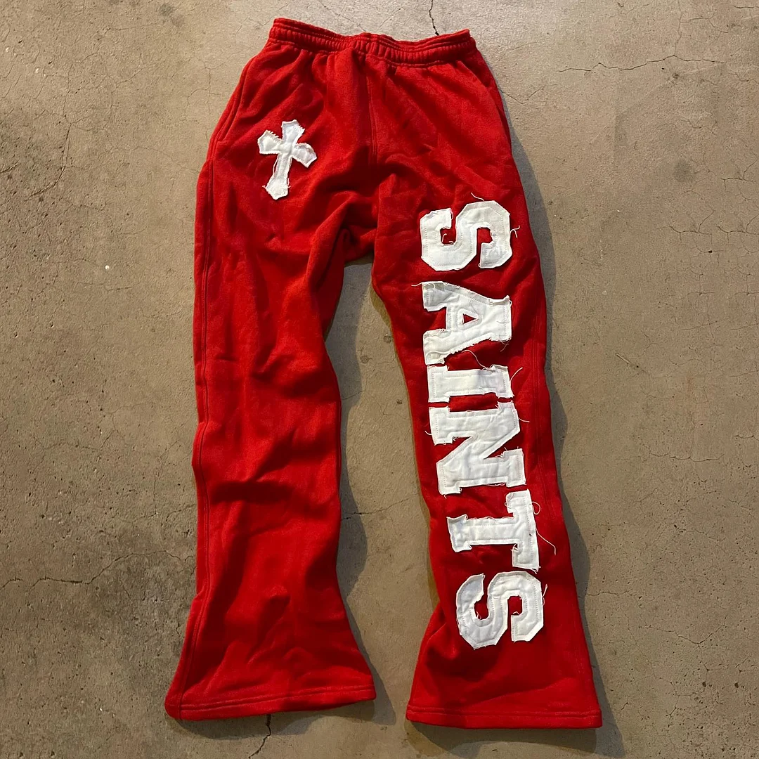 Saint of the Cross patch trousers