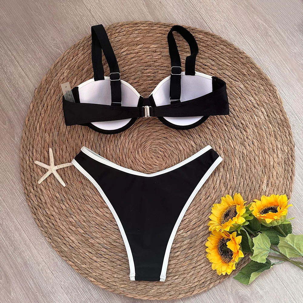 Billionm Solid Micro Bikini Women Swimsuit Female Swimwear Thong