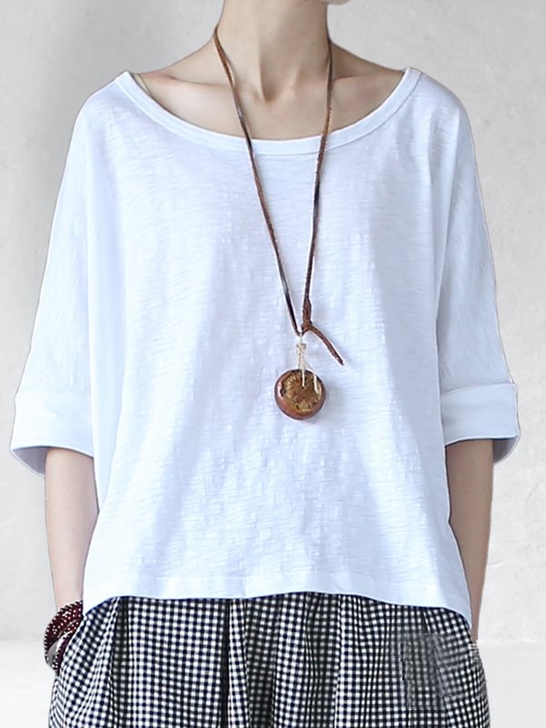Cotton Round-Neck Tee