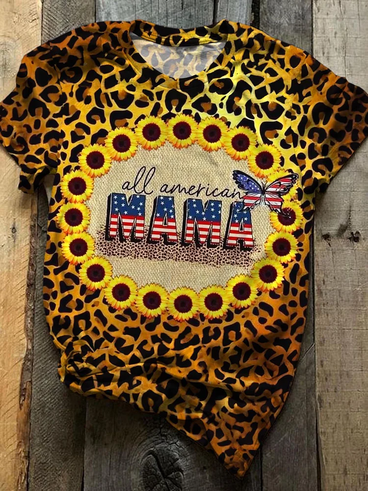 All American MAMA Crew Neck T-shirt