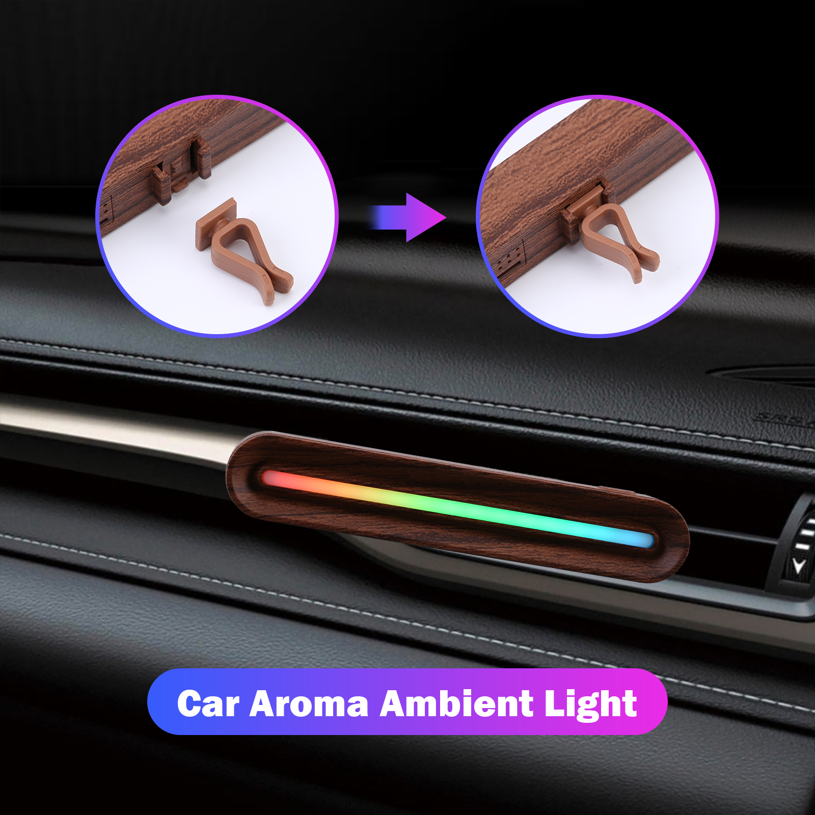 Car Vent Clip Diffuser Flashlight Vehicle Voice-Activate Music Rhythm Light, 501 Original
Car Vent Clip Diffuser Flashlight Vehicle Voice-Activate Music Rhythm Light, 501 Original