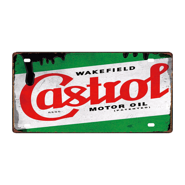 Castrol - Car License Tin Signs/Wooden Signs - 30*15cm