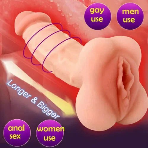 pornhint Pornhint Dual Use Dildo Sleeve Realistic Vagina Penis Sex-Toy for Couples Men Women Gay