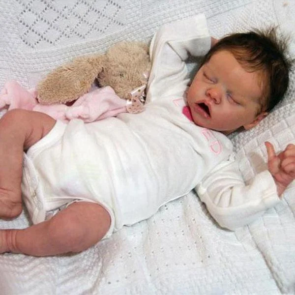 17" Cute Ranny Reborn Baby Doll Girl, Silicone Vinyl Body - Reborn Shoppe