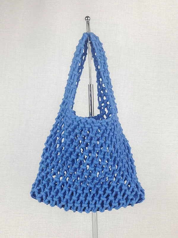 Hollow Pure Color Split-Joint Bags Accessories Handbags