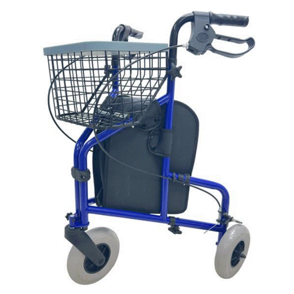 3 wheel walker with basket