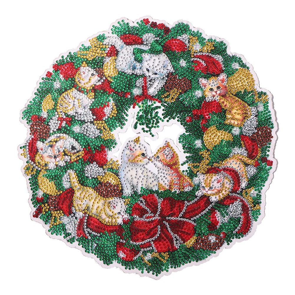 DIY Crystal Christmas Art Wreath