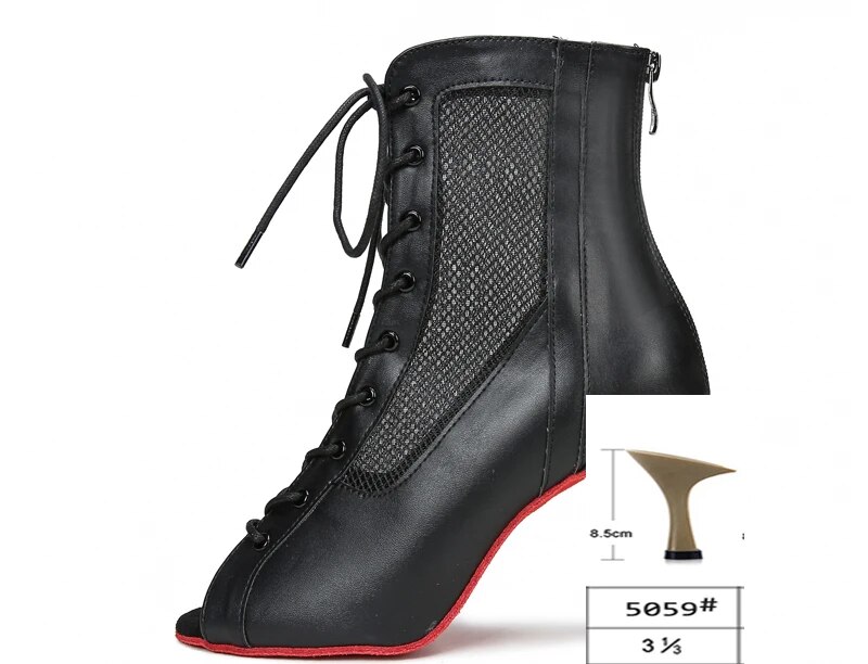 VCshoes Black Soft Bottom Bachata Women Ballroom Latin Dance ShoesSalsa Dance Sandals Woman Thin Heel 8.3cm/10cm/11cm