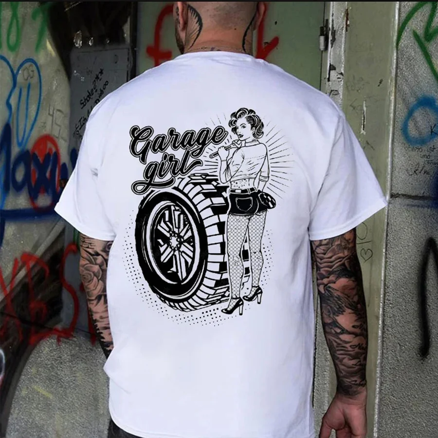 Garage Girl Printed Men's T-shirt - Devcarry
