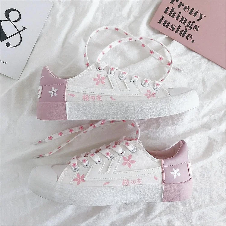 Lolita Cherry Blossom Canvas Shoes SP14992