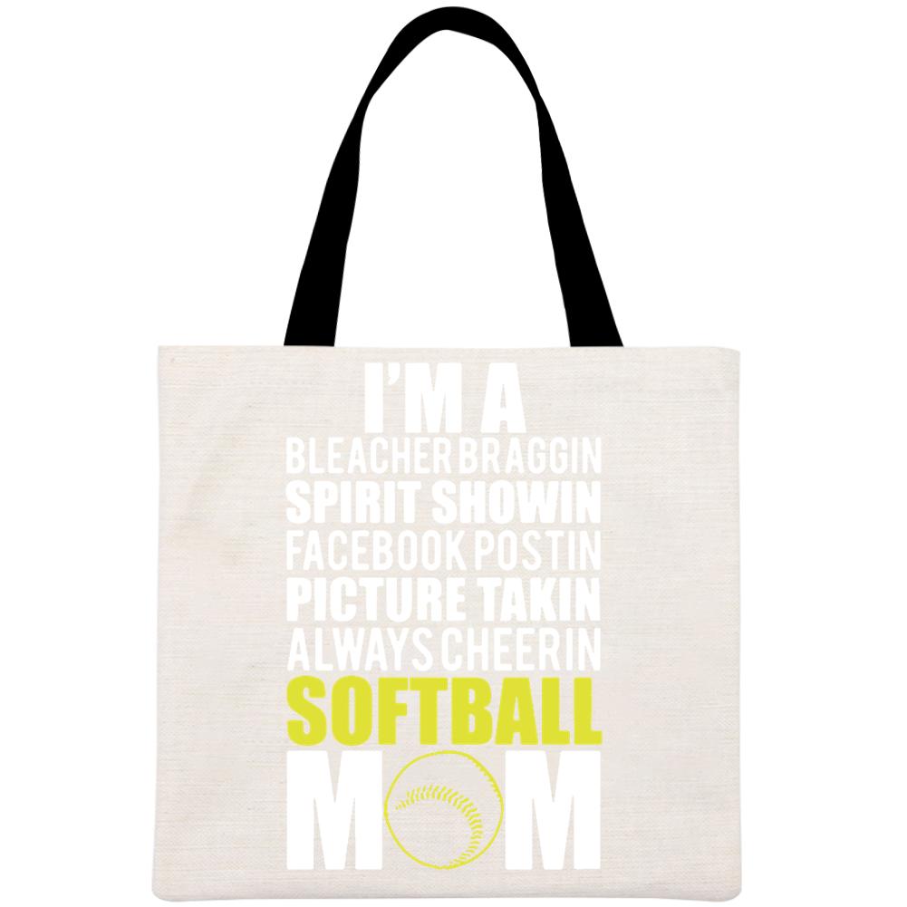 softball Printed Linen Bag-Guru-buzz