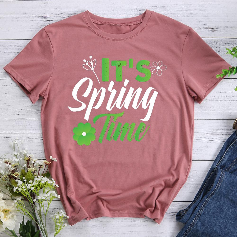 it is spring time Round Neck T-shirt-017185-Guru-buzz