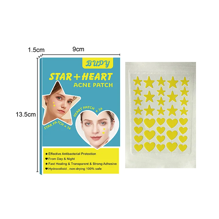 Star heart pimple patch